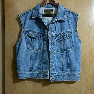 Mens vintage Structre denim vest, size L